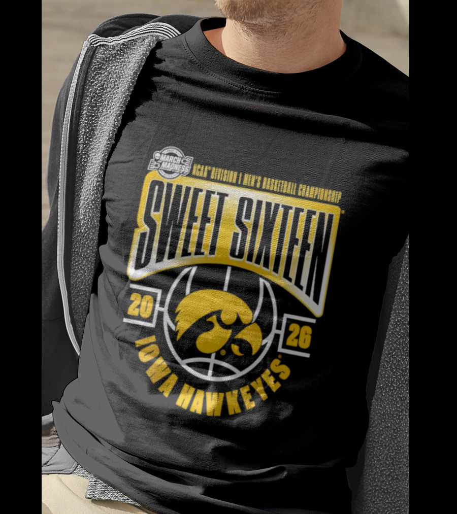 2026 Iowa Hawkeyes NCAA Basketball Sweet Sixteen March Madness Tournament T-Shirt