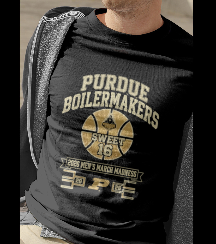 Purdue Boilermakers Sweet 16 2026 Men's March Madness Basketball Tournament T-Shirt