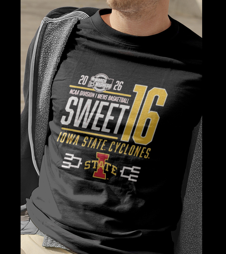 Iowa State Cyclones 2026 NCAA March Madness Sweet 16 Bound Men's Basketball T-Shirt