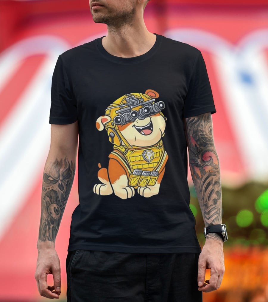 Rubble Construction Paw Patrol Dog Night Vision Goggles T-Shirt