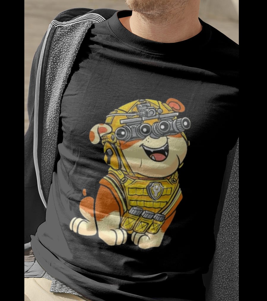 Rubble Construction Paw Patrol Dog Night Vision Goggles T-Shirt