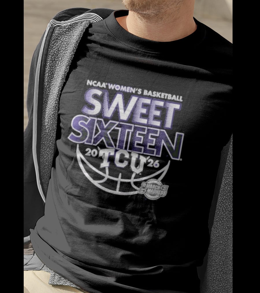 TCU Women's Basketball 2026 NCAA March Madness Sweet Sixteen Basketball T-Shirt