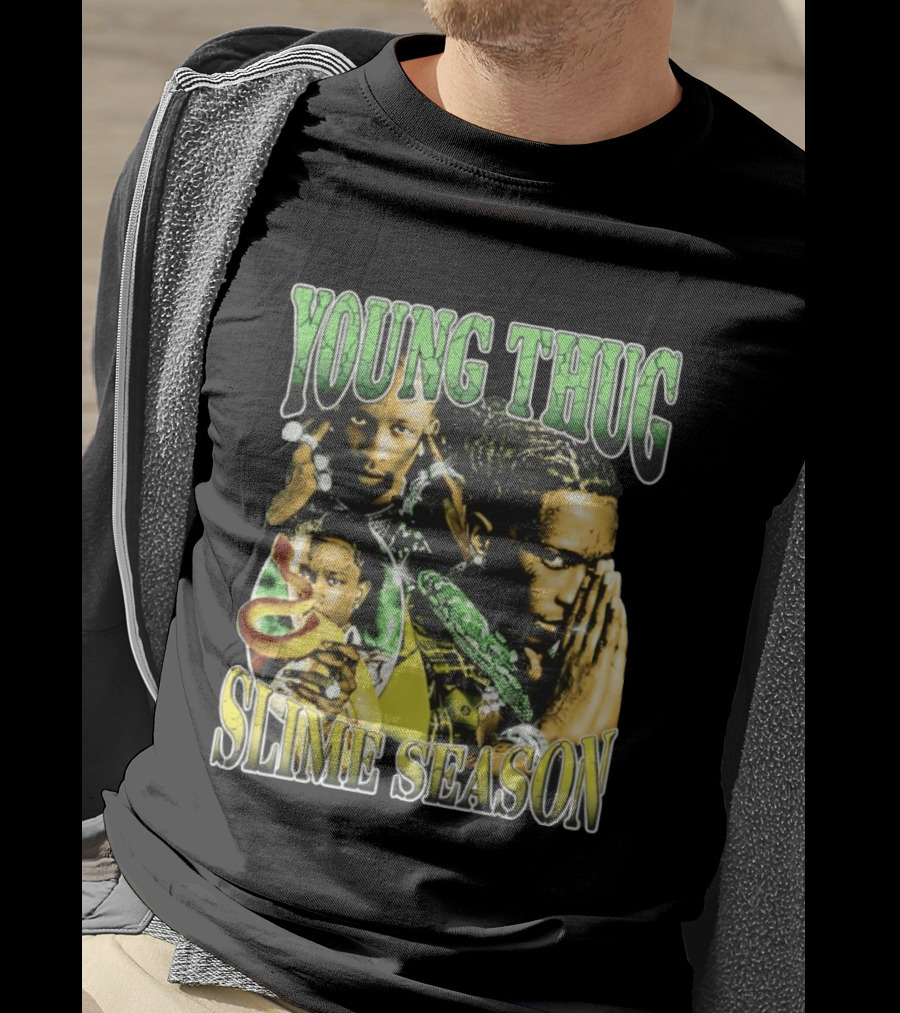 Young Thug Slime Season 90s Nostalgia Graphic Collage T-Shirt