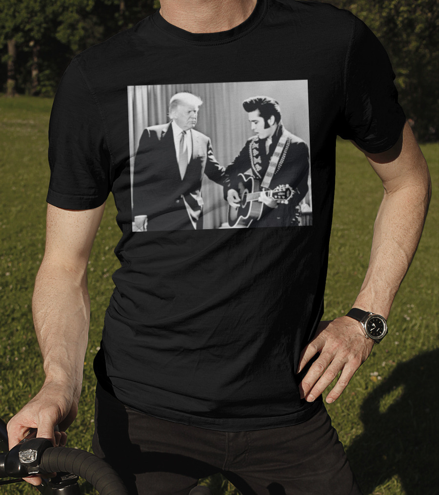 Donald Trump Elvis 2026 Collaboration With Guitar Performance T-Shirt