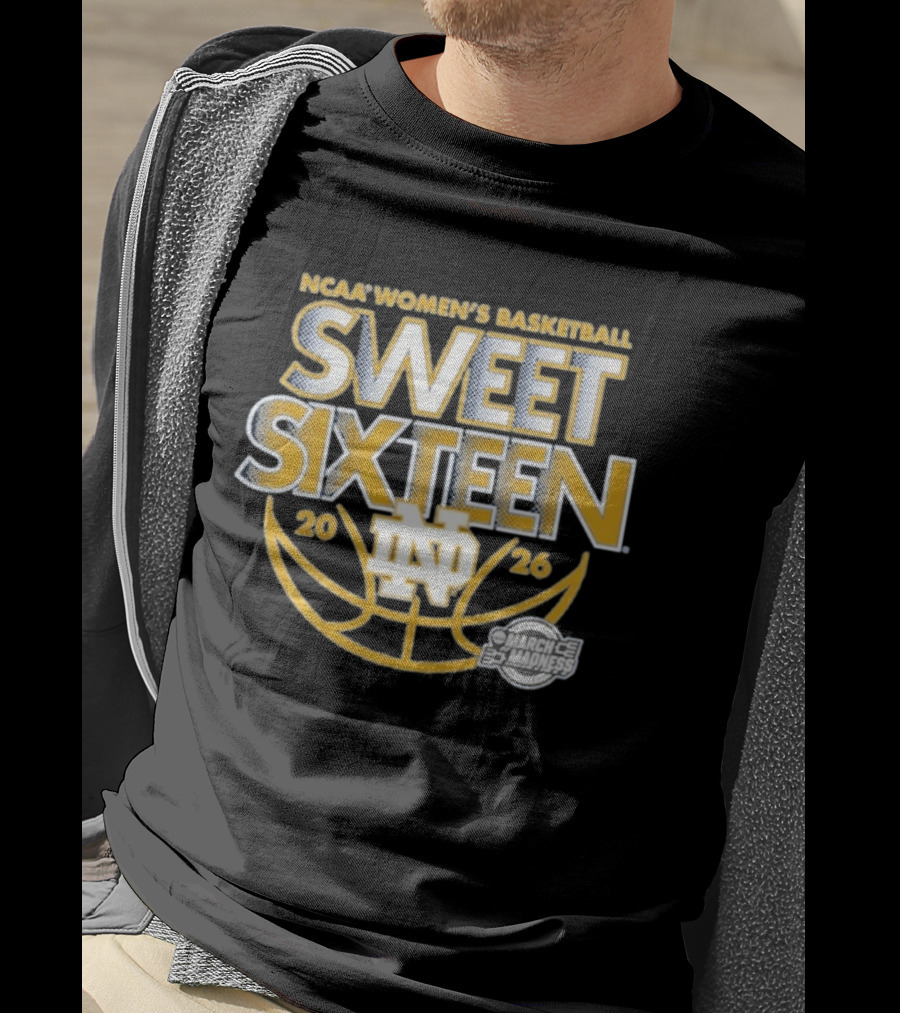 NCAA Women's Basketball Notre Dame 2026 March Madness Sweet Sixteen T-Shirt