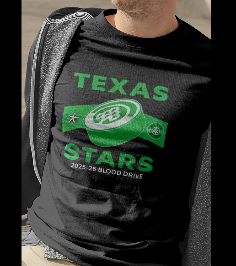 Texas Stars 2025 2026 Blood Drive Hockey Band T-Shirt
