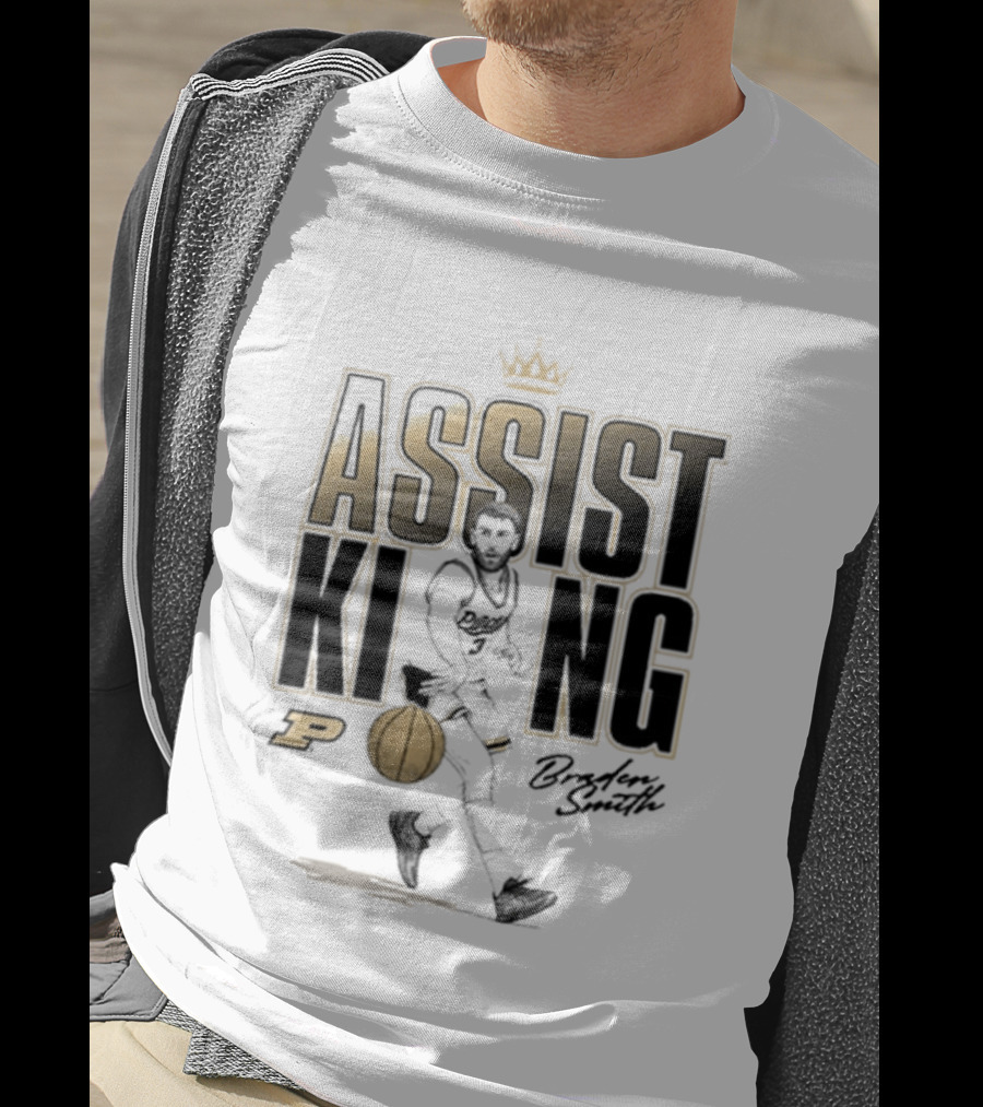 Braden Smith Assist King Purdue Basketball Caricature T-Shirt