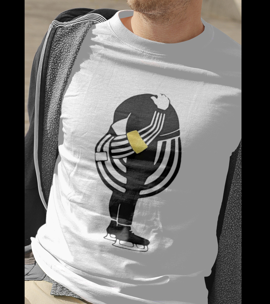 Grace In Motion Ice Skater With Striped Outfit And Yellow Arm Band T-Shirt