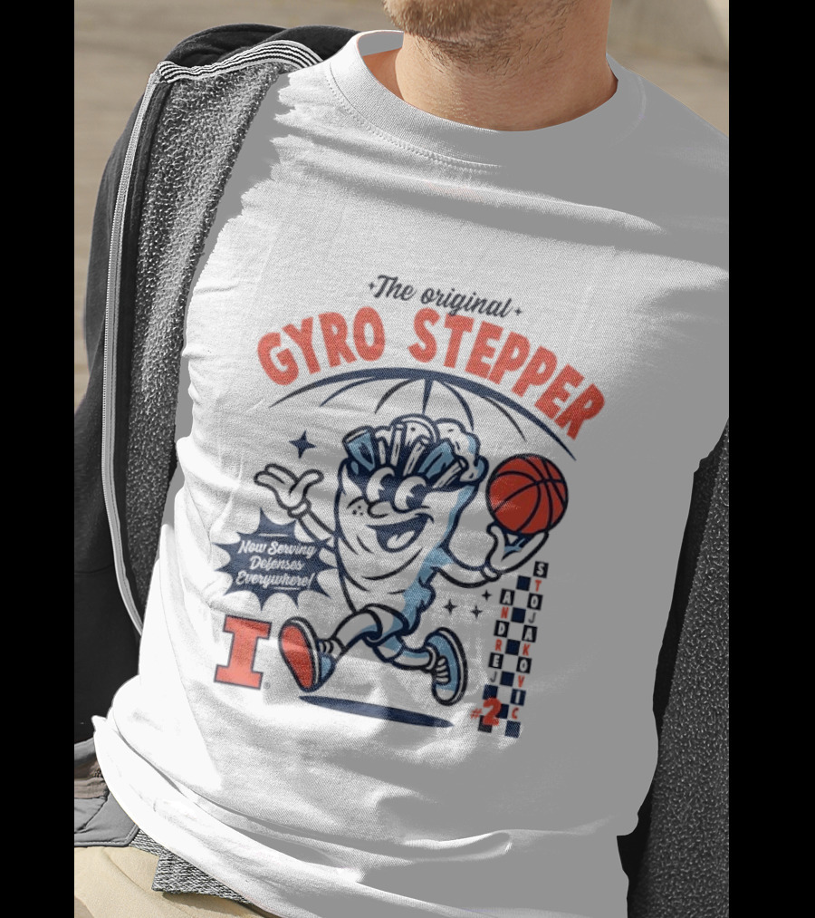 The Original Gyro Stepper Illinois Fighting Illini Basketball T-Shirt