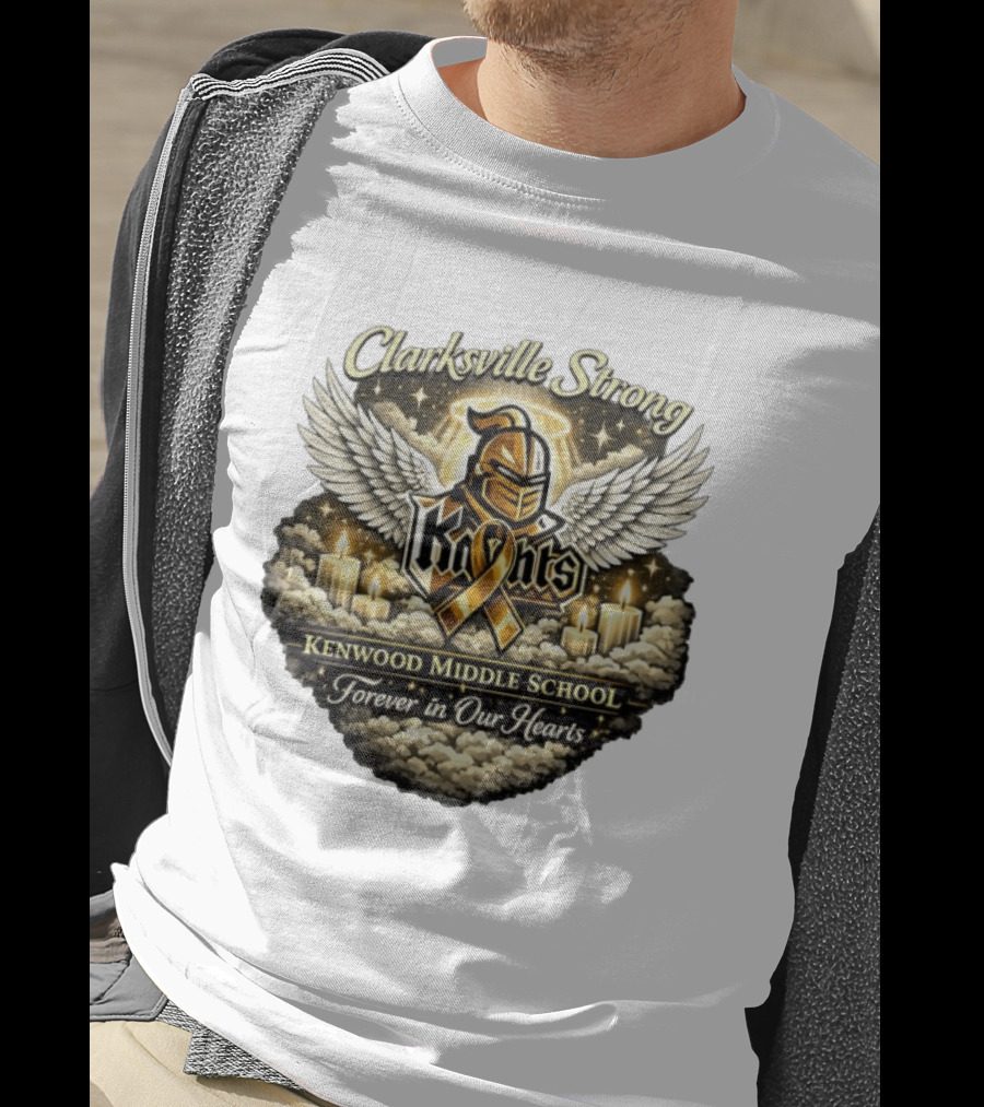 Clarksville Strong Knights Kenwood Middle School Forever In Our Hearts T-Shirt