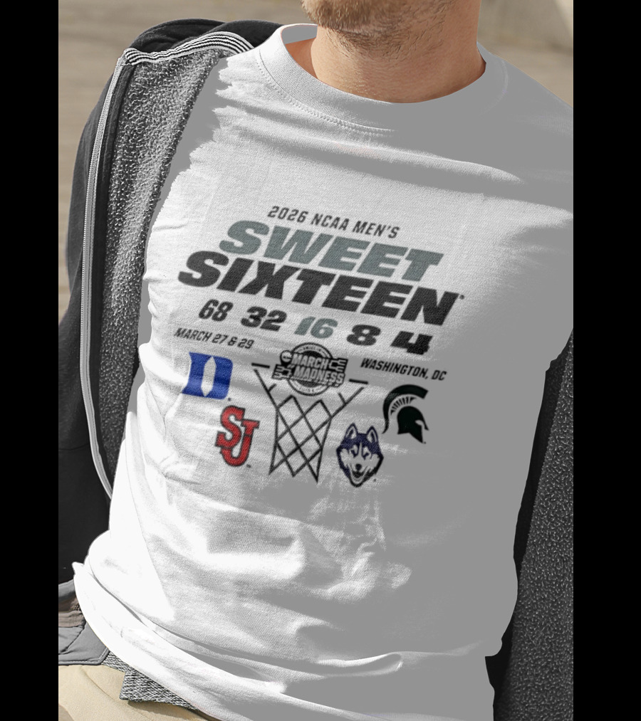 2026 NCAA Men's Basketball Sweet Sixteen March Madness Washington DC Matchup Logos T-Shirt