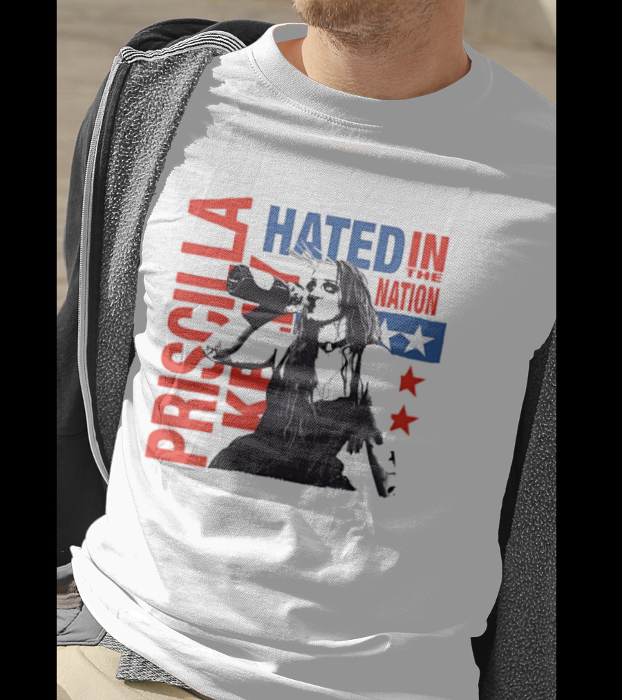 Priscilla Kelly NXT Hated In The Nation Bold Red And Blue T-Shirt