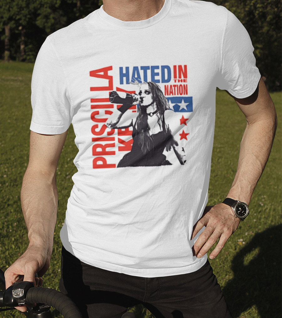 Priscilla Kelly NXT Hated In The Nation Bold Red And Blue T-Shirt