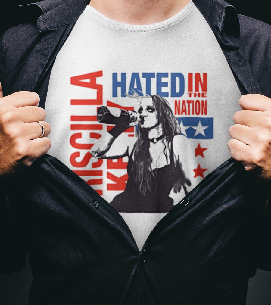 Priscilla Kelly NXT Hated In The Nation Bold Red And Blue T-Shirt
