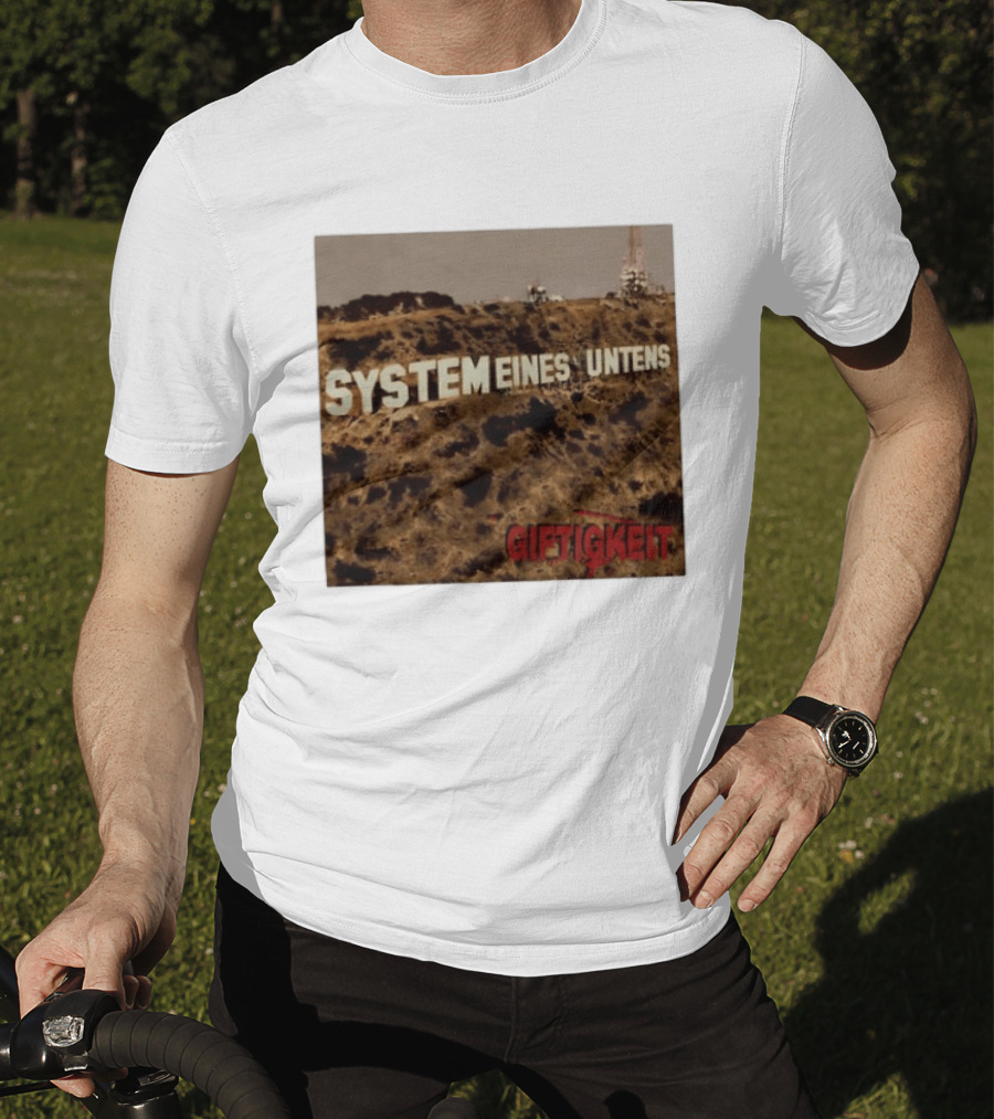 System Eines Untens Gifttigkeit Album Cover Hollywood Sign Spoof T-Shirt