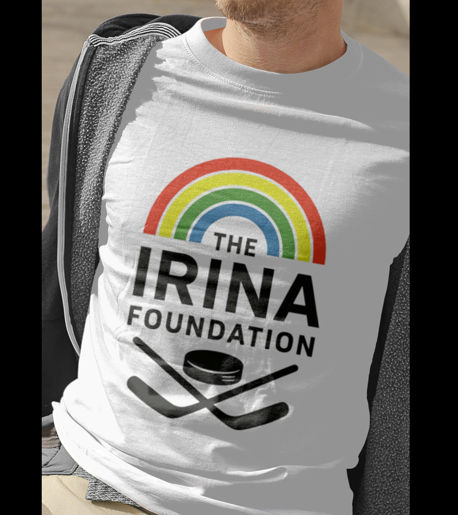 The Irina Foundation Rainbow Hockey Heated Rivalry Shane Ilya T-Shirt