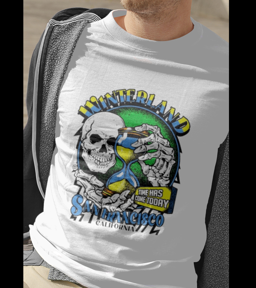 Winterland San Francisco California Skeleton Time Has Come Today T-Shirt