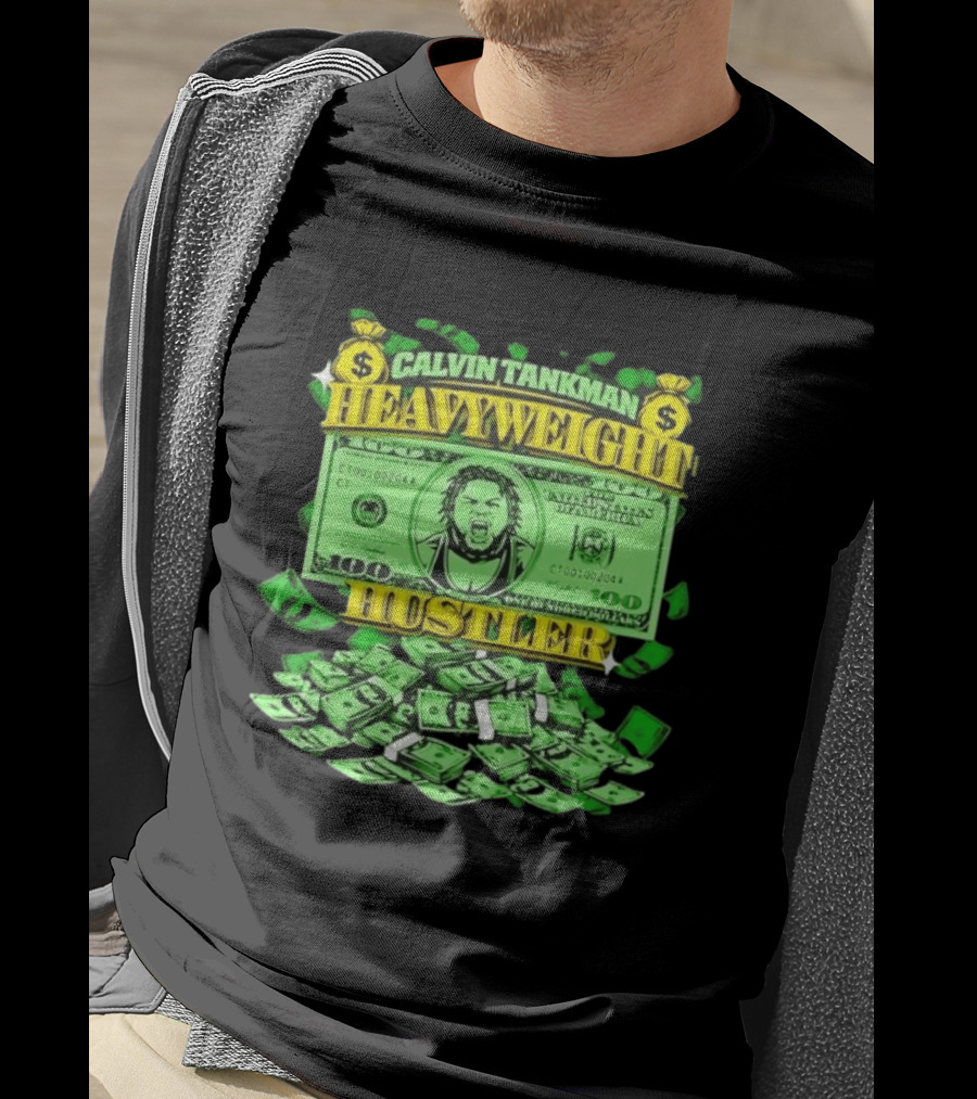 Calvin Tankman Heavyweight Hustler Dollar Bill Graphic Money T-Shirt