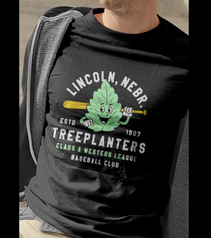 Lincoln Nebr Treeplanters Estd 1907 Class A Western League Baseball Club T-Shirt