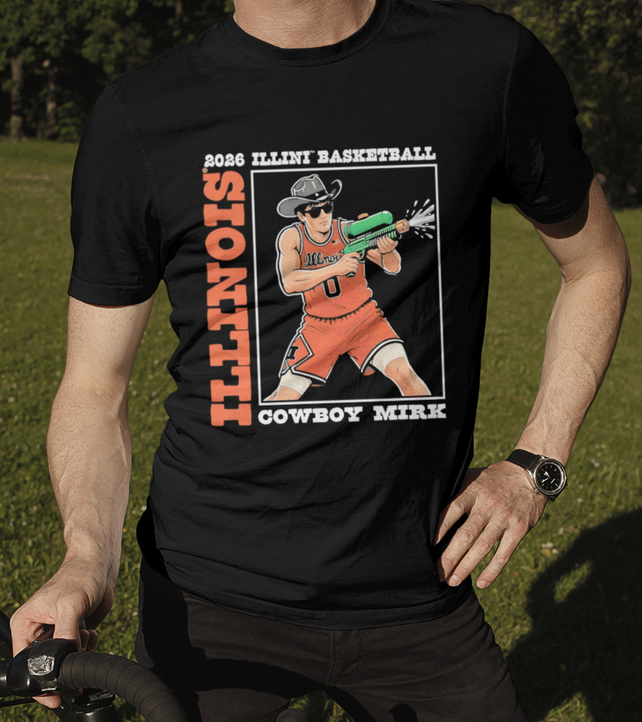 2026 Illinois Basketball Cowboy Mirk T-Shirt