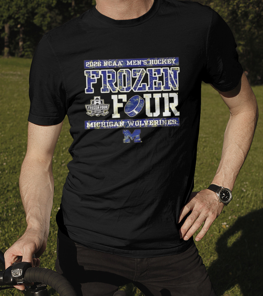 2026 NCAA Men's Hockey Frozen Four Michigan Wolverines T-Shirt