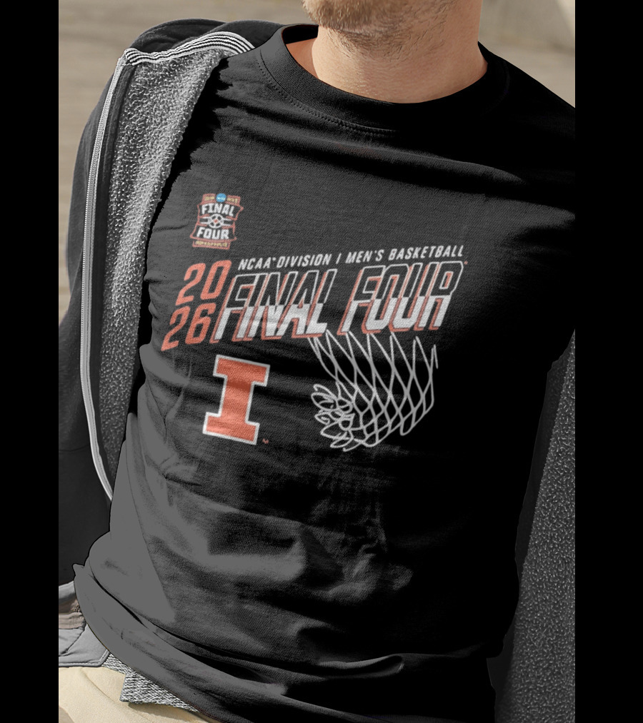 Illinois Fighting Illini NCAA Division I Men's Basketball Final Four 2026 T-Shirt