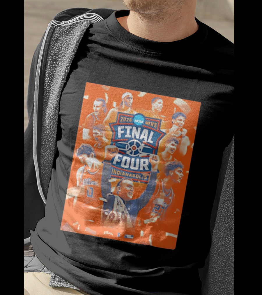 2026 NCAA Men's Final Four Indianapolis Illinois Illini Basketball T-Shirt
