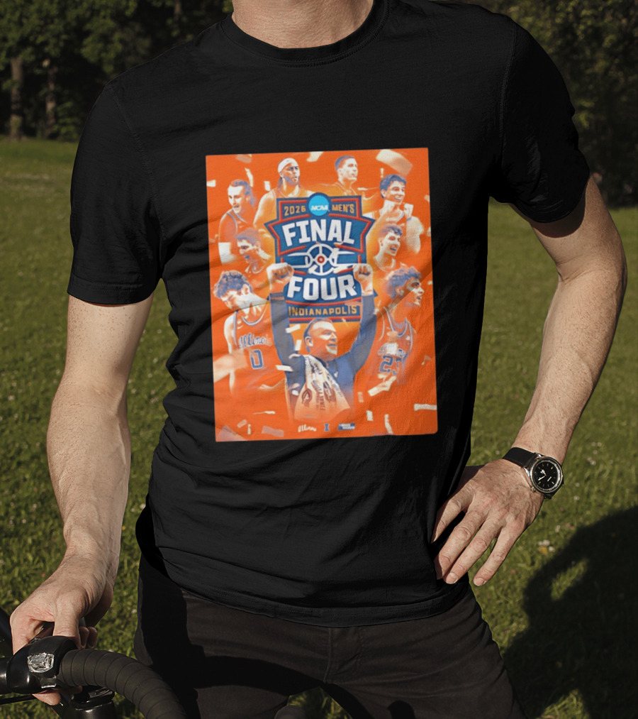 2026 NCAA Men's Final Four Indianapolis Illinois Illini Basketball T-Shirt