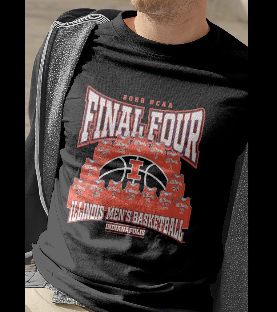 2026 NCAA Final Four Illinois Men's Basketball Indianapolis T-Shirt