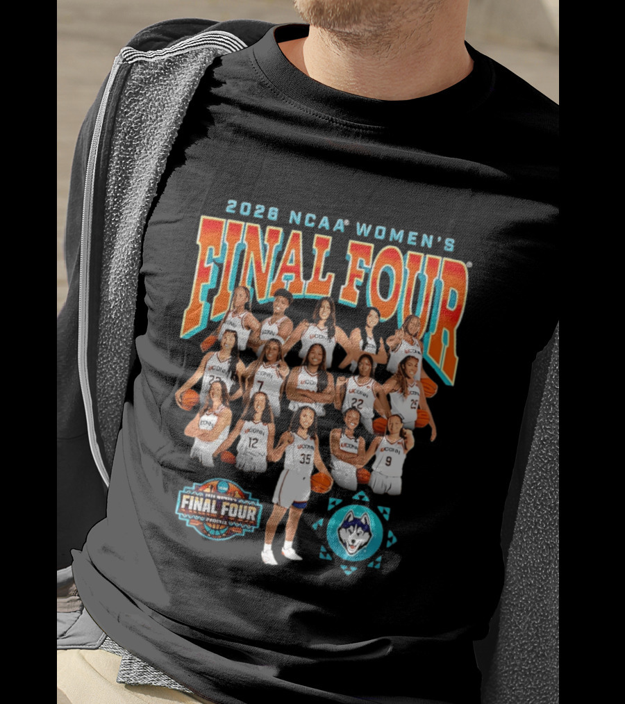 2026 NCAA Women's Final Four UConn Basketball Team March Madness T-Shirt