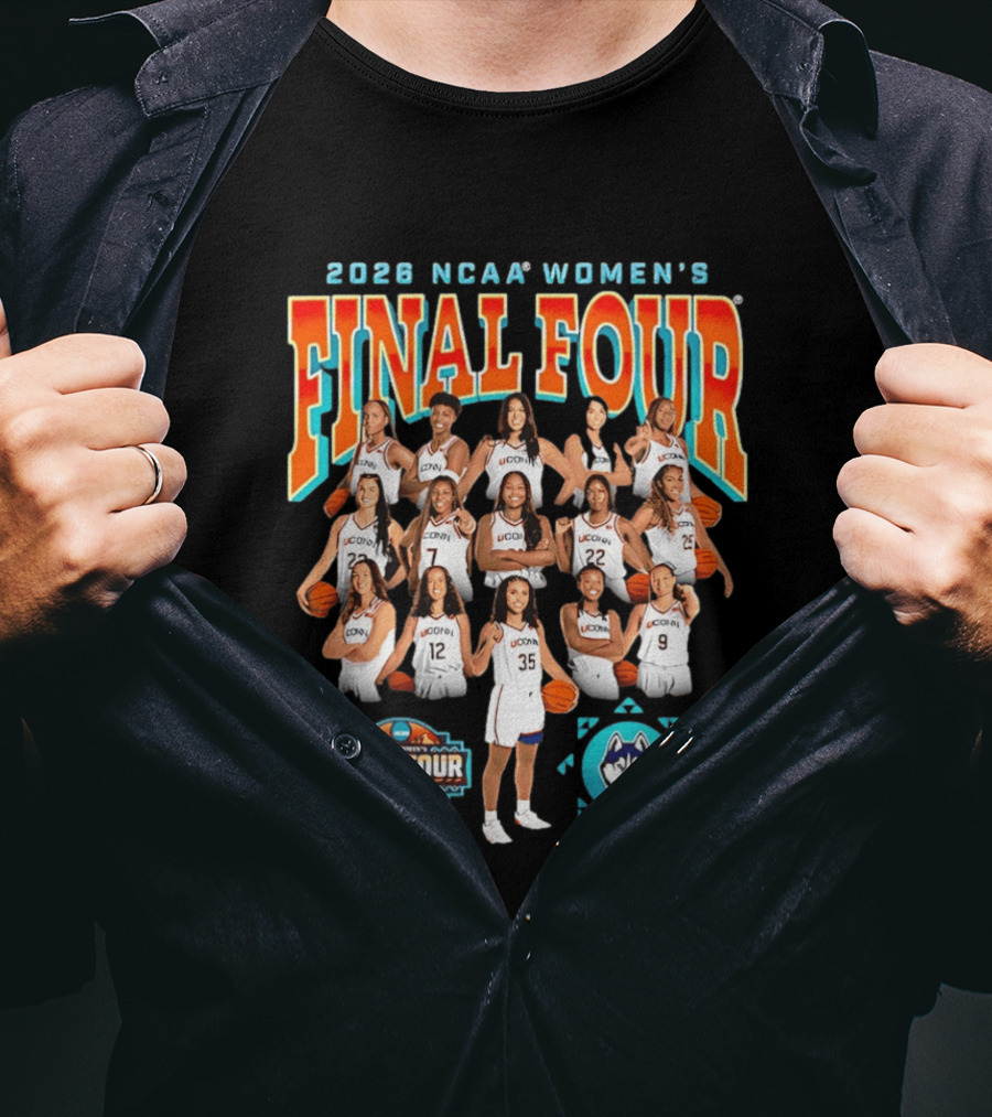 2026 NCAA Women's Final Four UConn Basketball Team March Madness T-Shirt