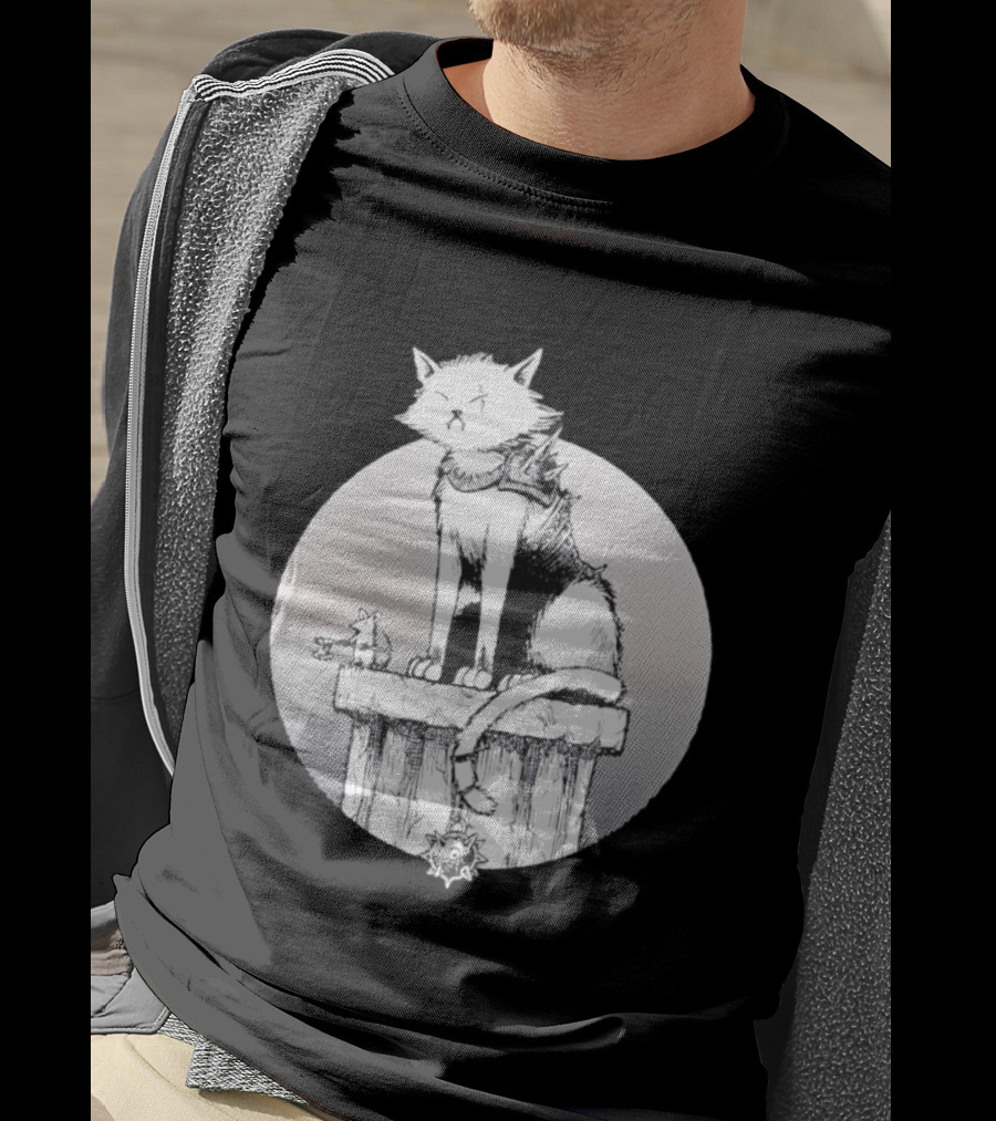 Unlikely Companions White Cat Armor Mouse Weapon Adventure T-Shirt