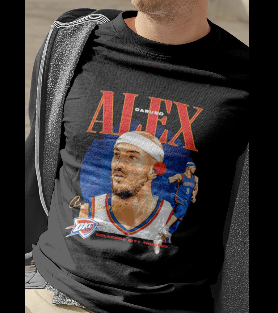 Alex Caruso OKC Thunder Oklahoma City Basketball Player T-Shirt