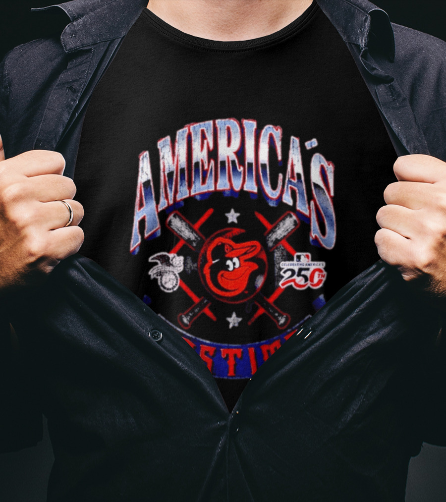 Baltimore Orioles Celebrating America's Pastime 25th Anniversary Americana T-Shirt