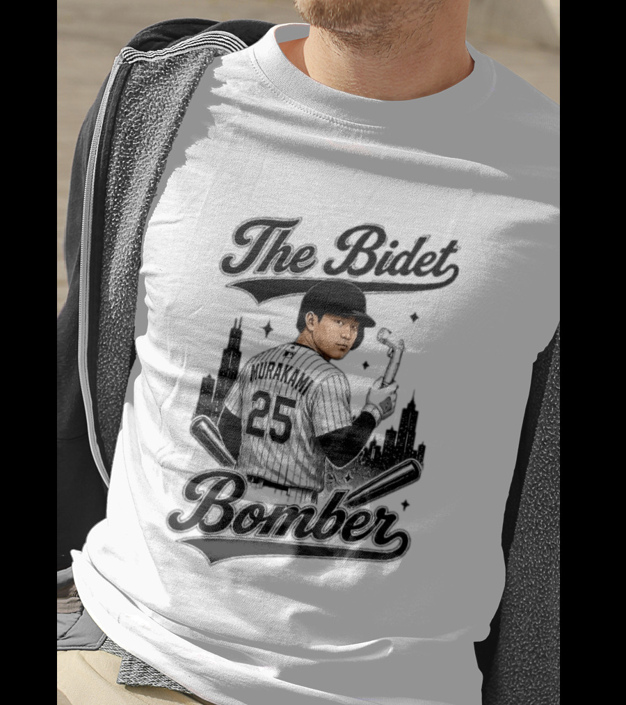 Murakami The Bidet Bomber 25 Baseball City Skyline T-Shirt