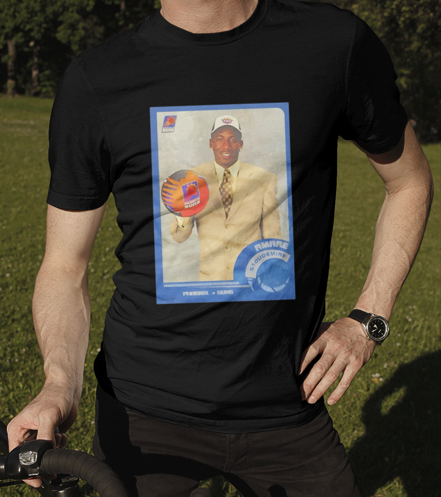 Amar'e Stoudemire Phoenix Suns Basketball Card 2002 Rookie NBA Trading Collectible T-Shirt