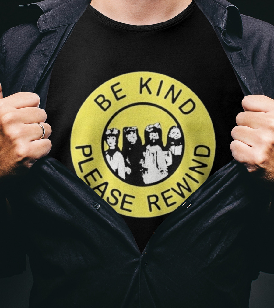 Be Kind Please Rewind Puppet Combo Yellow Circle T-Shirt