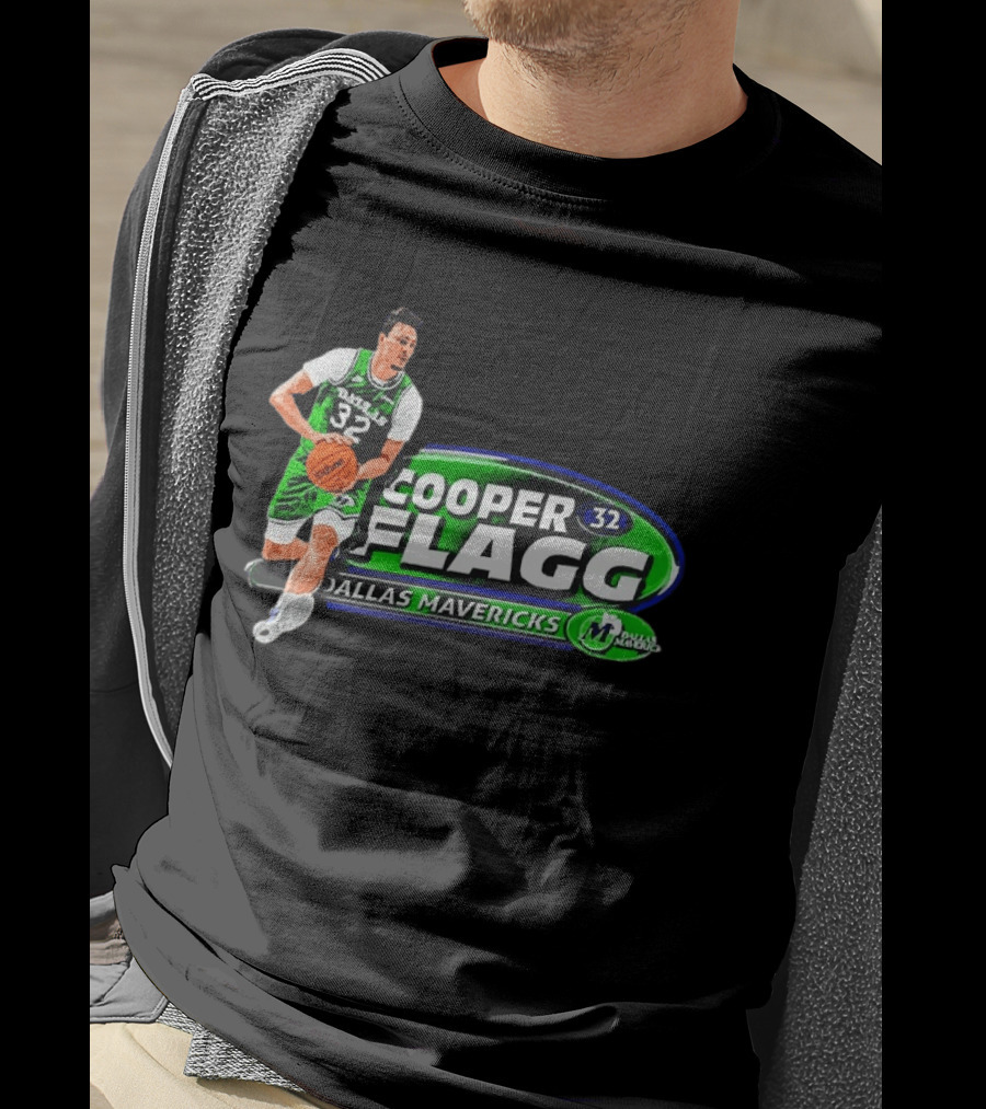 Cooper Flagg Dallas Mavericks 32 ROY Basketball Player T-Shirt