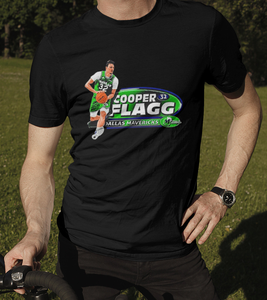 Cooper Flagg Dallas Mavericks 32 ROY Basketball Player T-Shirt