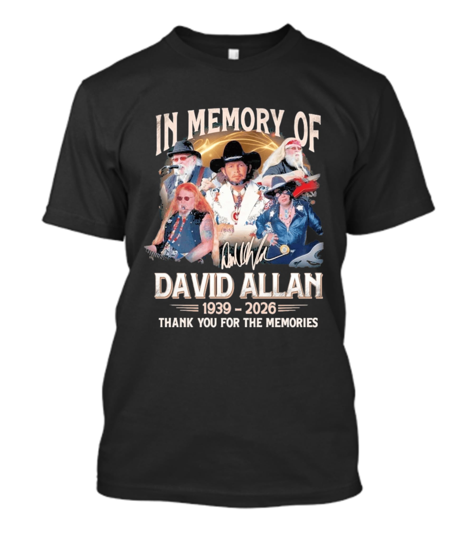 In Memory Of David Allan 1939 2026 Thank You For The Memories Musician T-Shirt