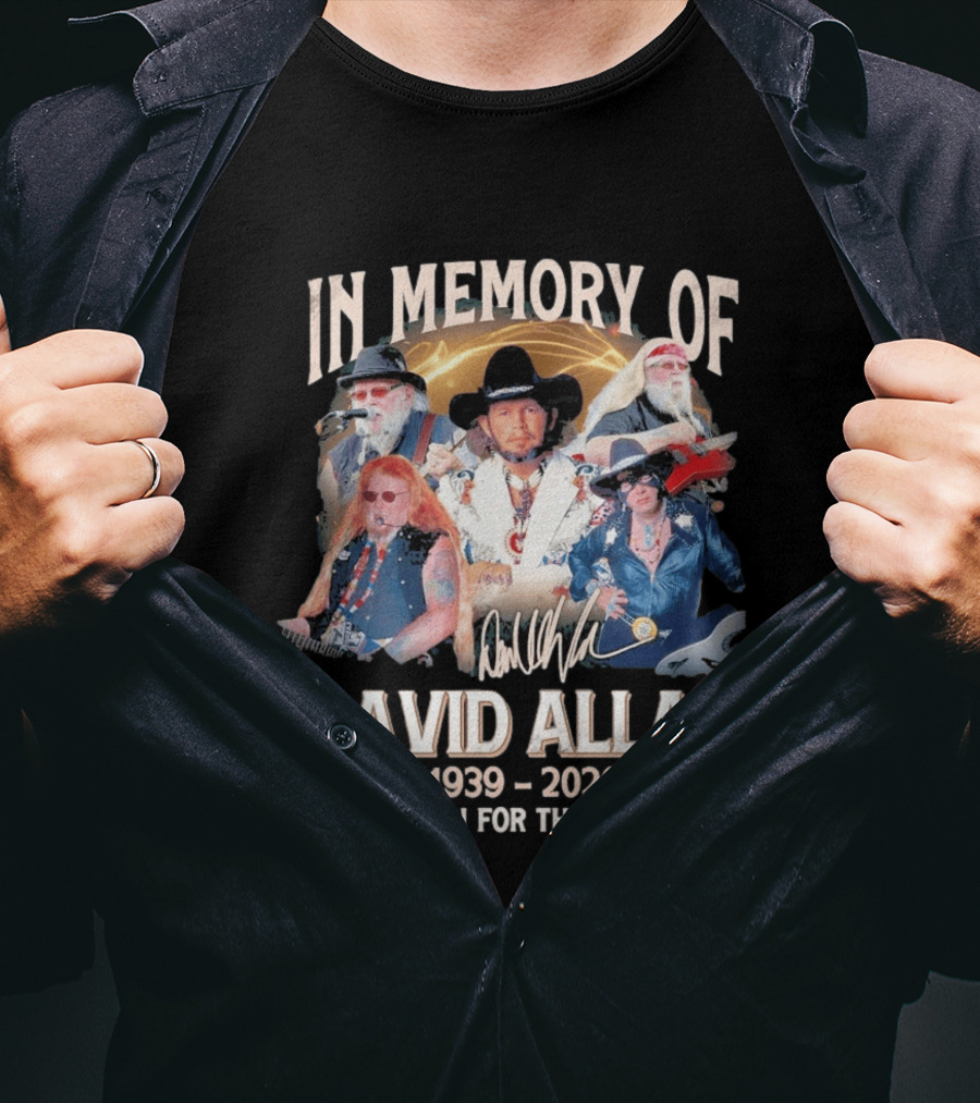 In Memory Of David Allan 1939 2026 Thank You For The Memories Musician T-Shirt