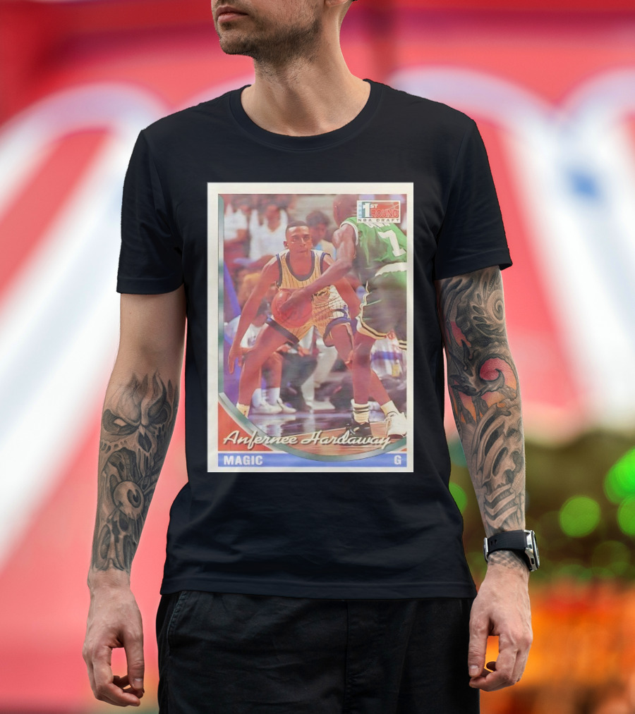 Anfernee Hardaway Magic G First Round NBA Draft 1993 Basketball Card T-Shirt