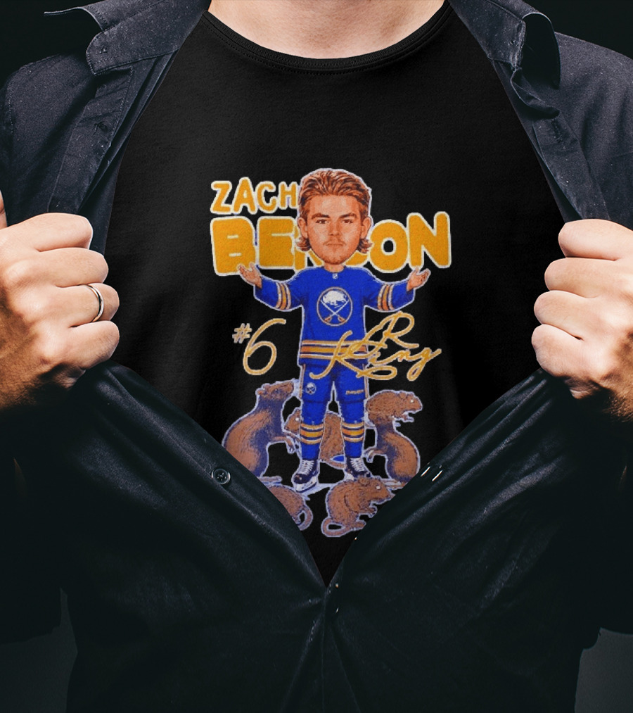 Zach Benson Buffalo Sabres Rat King #6 T-Shirt