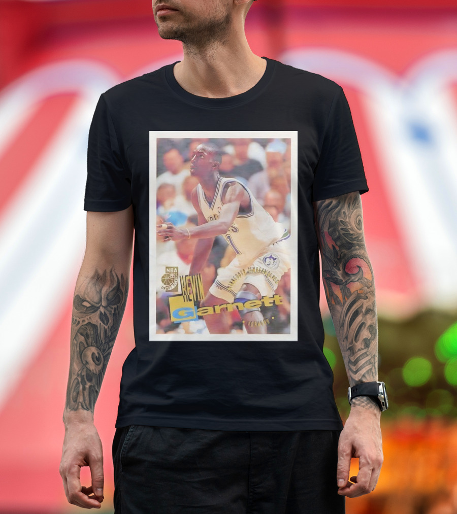 Kevin Garnett NBA 1995 Minnesota Timberwolves Rookie Card Forward T-Shirt