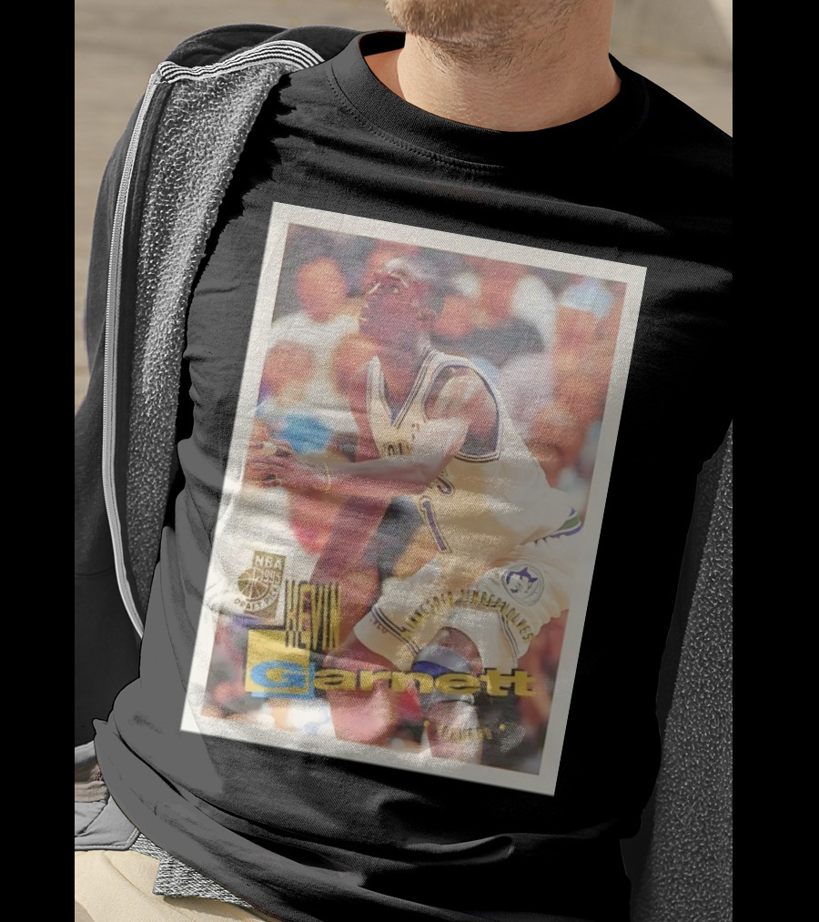 Kevin Garnett NBA 1995 Minnesota Timberwolves Rookie Card Forward T-Shirt
