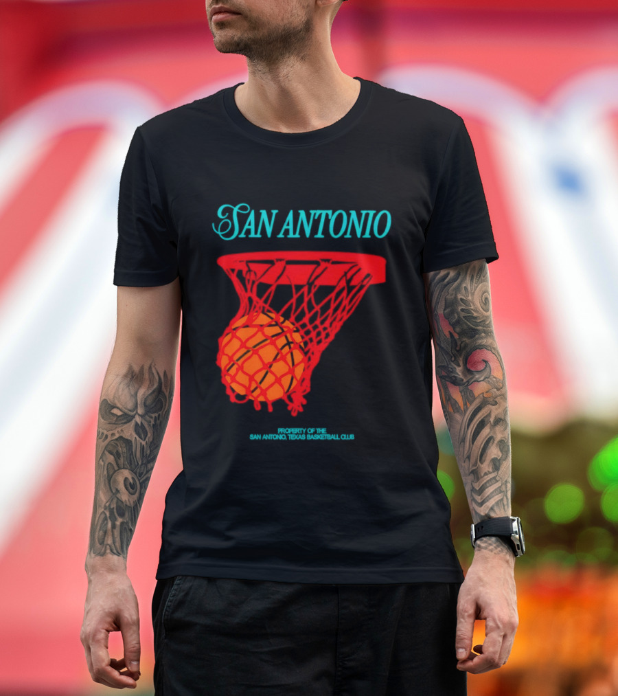 San Antonio Spurs Basketball Property Of The San Antonio Texas Basketball Club T-Shirt