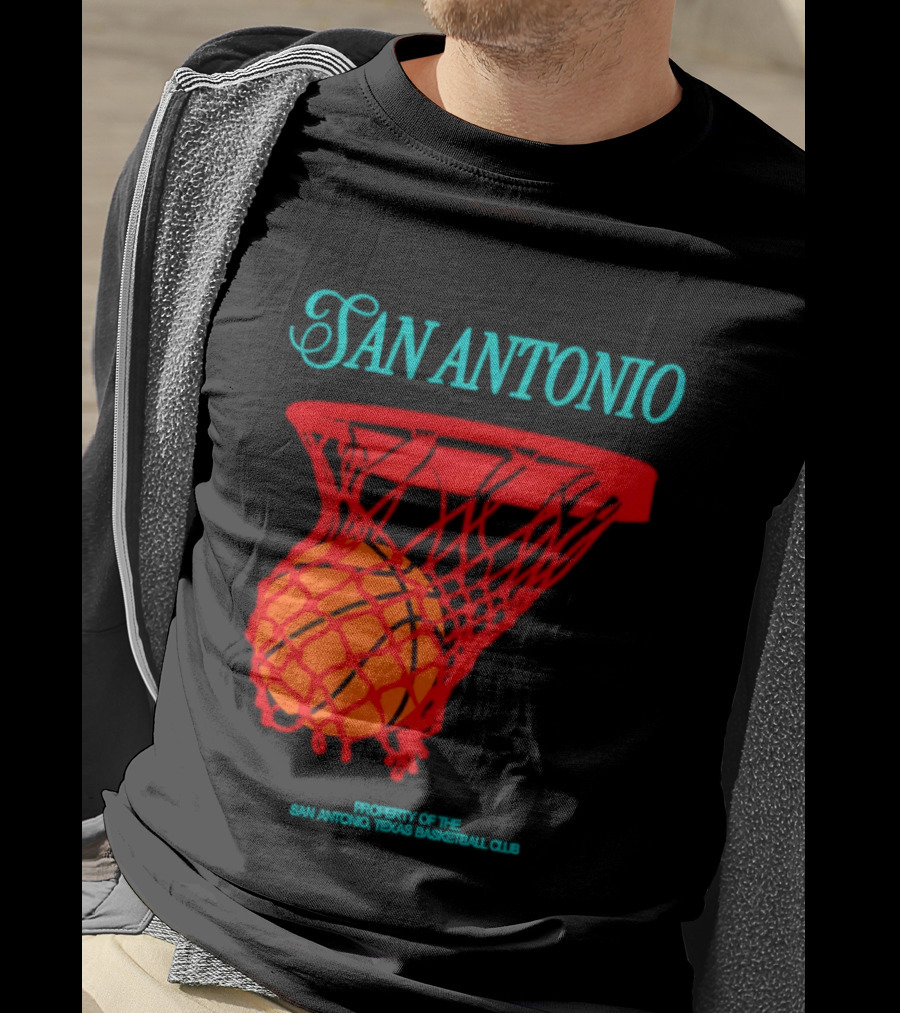 San Antonio Spurs Basketball Property Of The San Antonio Texas Basketball Club T-Shirt