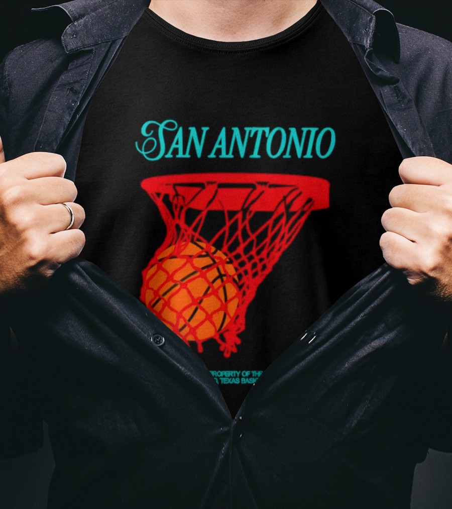 San Antonio Spurs Basketball Property Of The San Antonio Texas Basketball Club T-Shirt