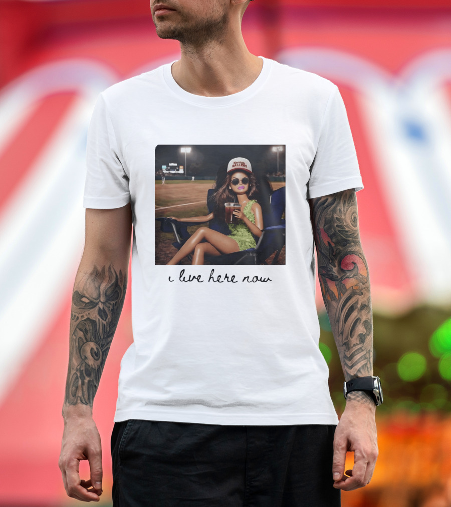 Barbie Doll Baseball Mom Kansas Ballers I Live Here Now T-Shirt