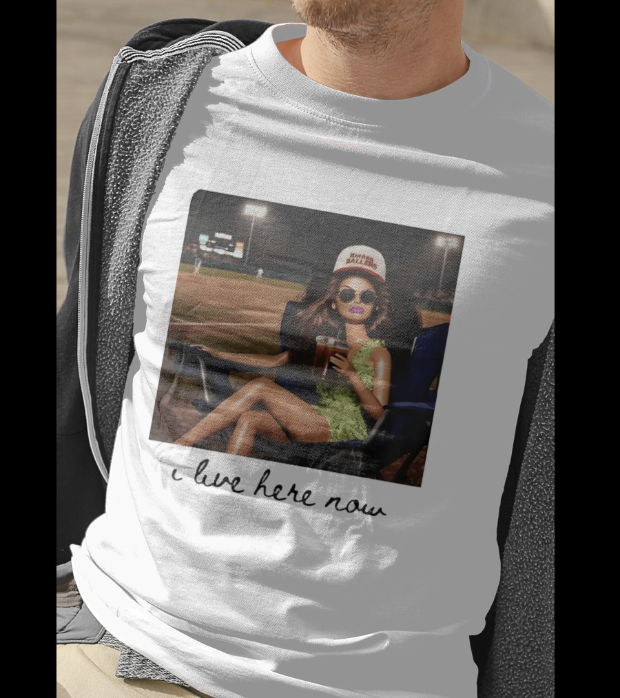 Barbie Doll Baseball Mom Kansas Ballers I Live Here Now T-Shirt